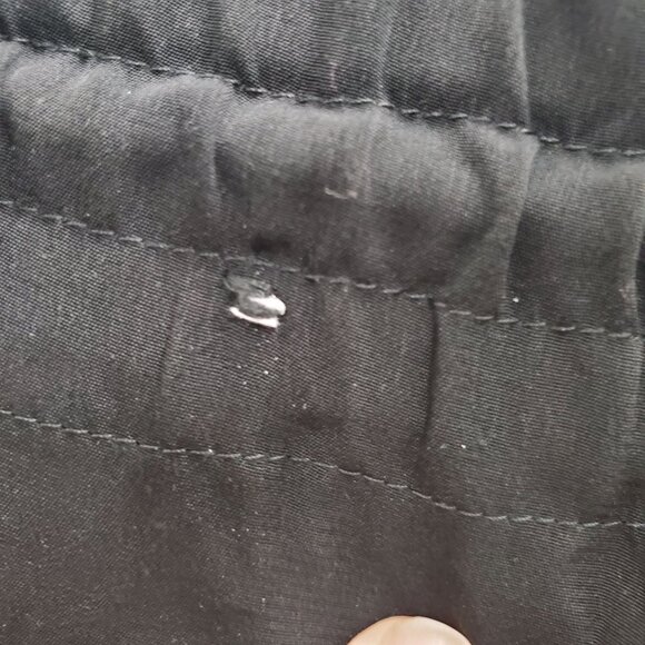 Express Women's Black Flat Front Elastic Paperbag Waist Cropped Casual Pants M - Picture 8 of 10